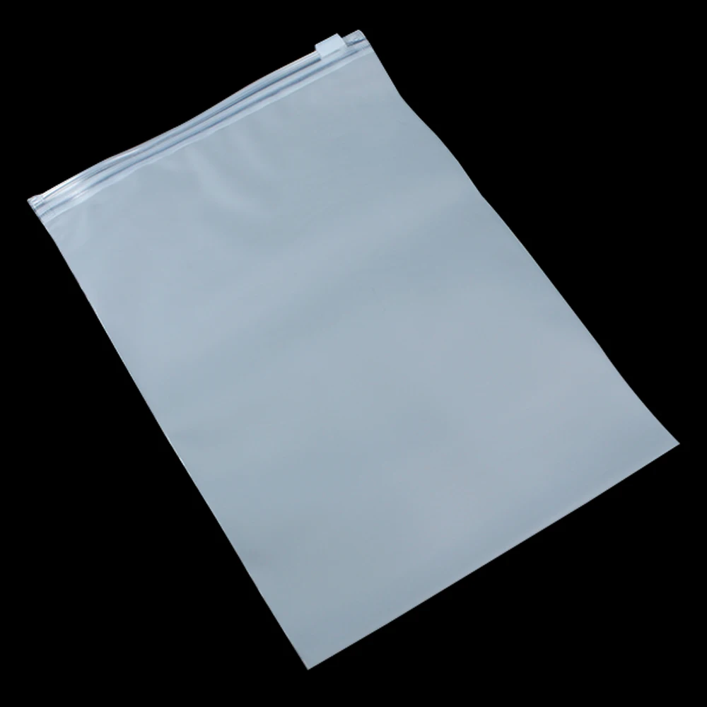 14*20cm Matte Clear Plastic Storage Bag Zipper Seal Zip Lock Valve Slide Seal Packing Pouch For Cosmetic Package Bag for Shoes