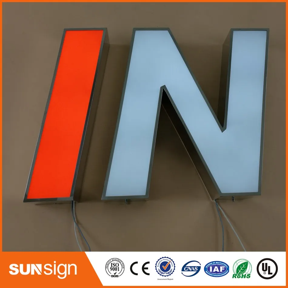 Groothandel Led Brief Metalen Licht Led Acryl Teken Letters