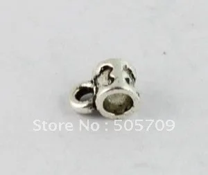 

280 Tibetan silver heart cylinder bails A8673
