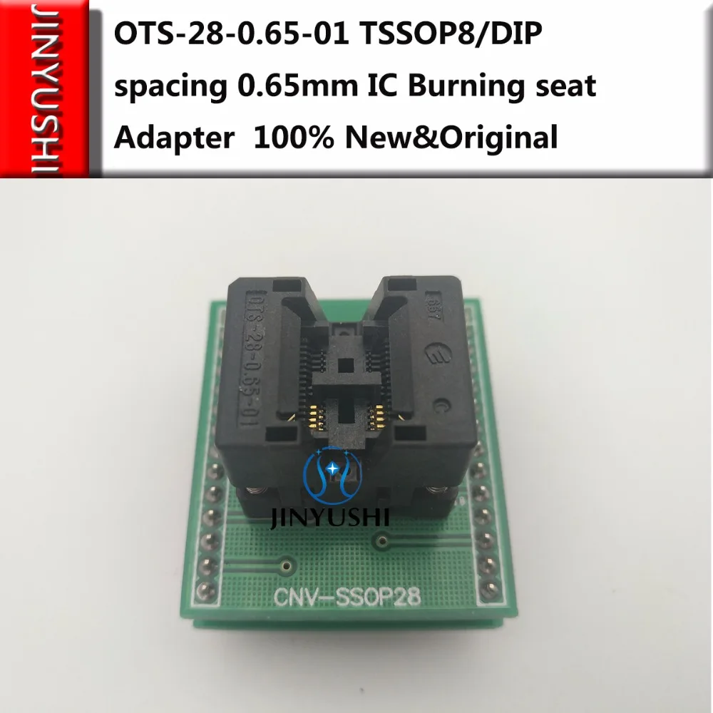 Opentop OTS-28-0.65-01 TSSOP8/DIP spacing 0.65mm  IC Burning seat Adapter testing seat Test Socket test bench in stock