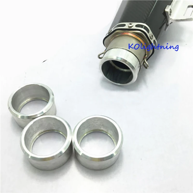 60mm To 51mm Motorcycle Steel Exhaust Pipe Adaptor Reducer Joining Sleeve Connector Link Downs Tube Stainless Steel