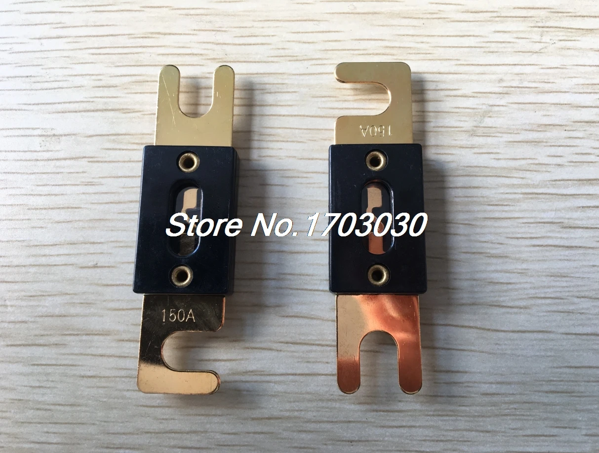 30 pcs Gold Plated Fuse 150A 150 AMP for Auto Car Boat Truck Audio 80x20mm