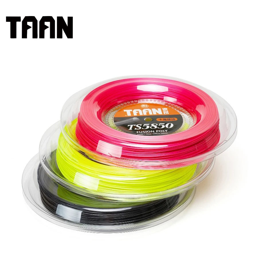 1 Roll TAAN TT5850 Tennis String 1.20mm Ten Fusion Poly Cyclo Decagonal Polyester Training String Tennis Racket String 200m