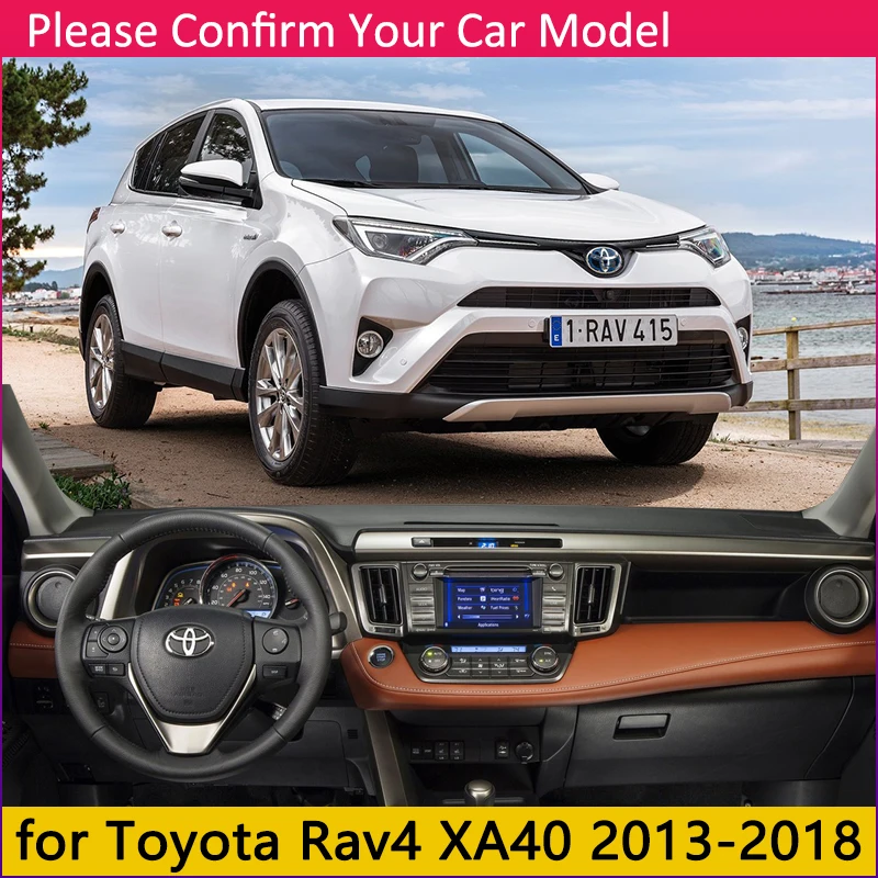 for Toyota Rav4 XA40 2013~2018 RAV 4 40 Anti-Slip Mat Dashboard Dash Cover Pad Sunshade Dashmat Accessories 2014 2015 2016 2017