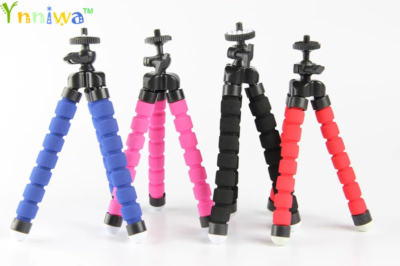 New Red Black Blue Flexible Mini Tripod Portable Octopus Stand Mount Bracket Holder Monopod For Mobile Phones Camera Camcorder