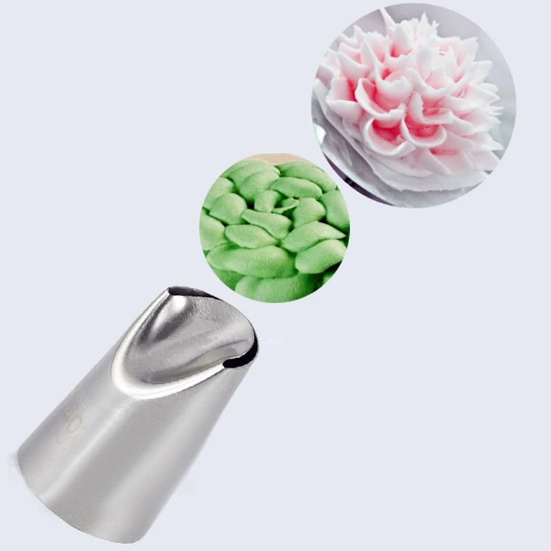 MRF 1PCS Stainless Steel 18/8 Cake Decorating Medium Ruffle Icing Nozzle Pastry Cupcakes Dessert Piping Tips #402