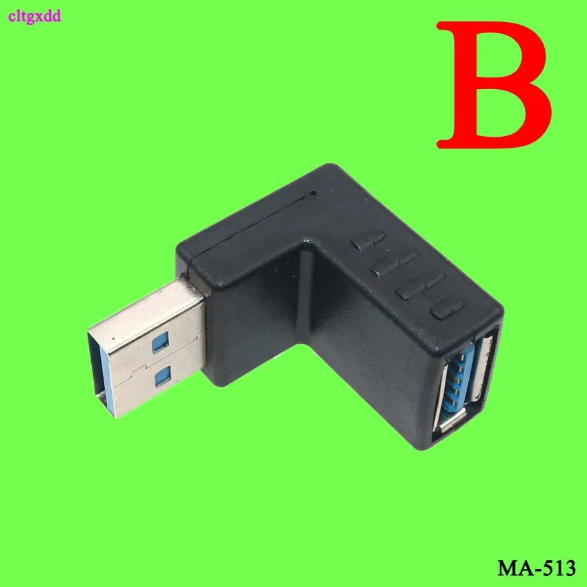 cltgxdd Right Angle USB3.0 AM to AF L Shape Adapter Converter USB 3.0 A Male to A Female 90/180 Degree Plug Down Connector image 3