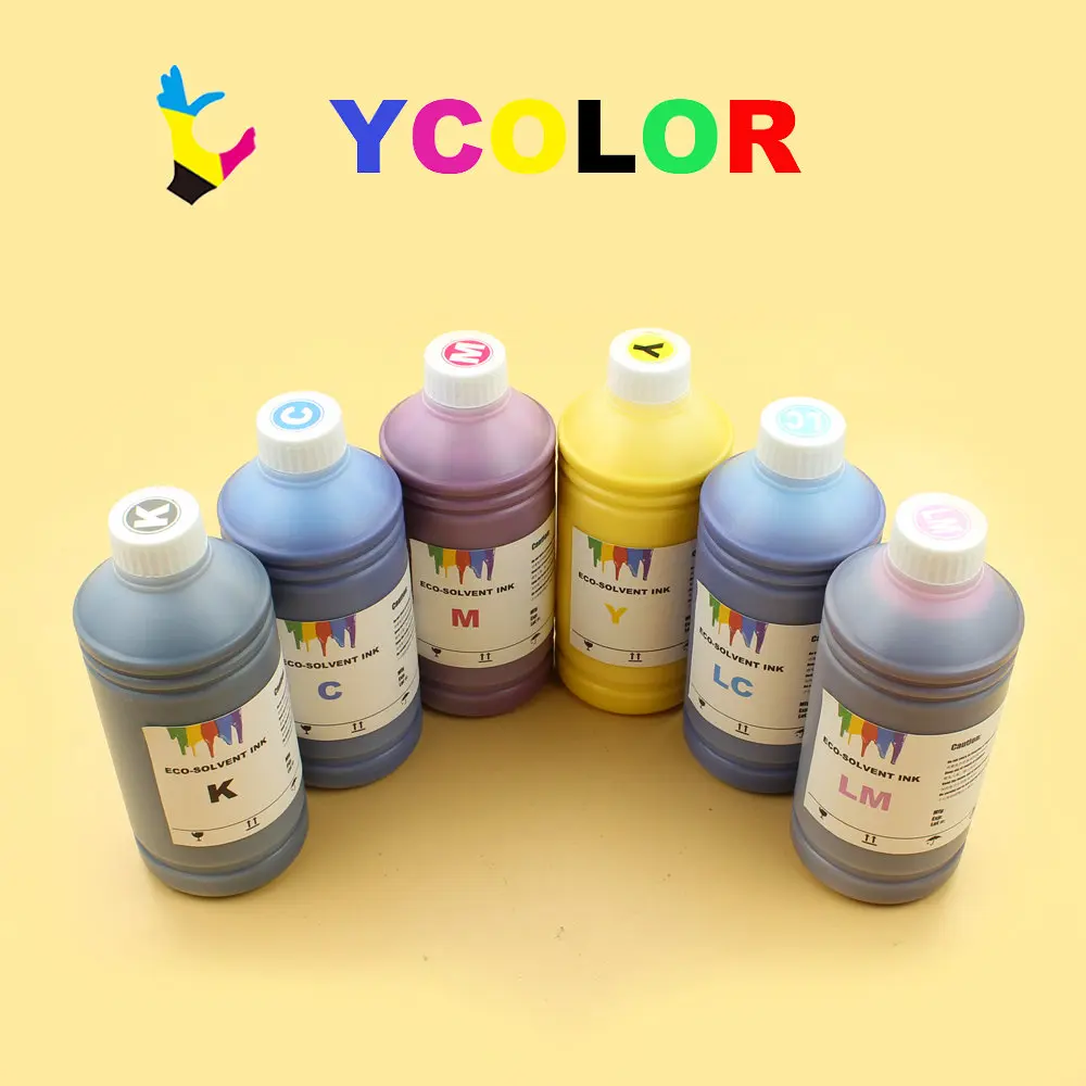 6*1000ML Eco solvent ink For Mimaki JV3 JV5 JV33 CJV30 Roland SJ-740EX/SJ-745EX/SJ-640EX/SJ-540EX/SC-540EX large format printer