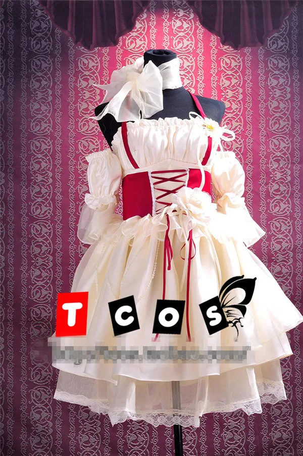 

Anime Cosplay Costume SD Sweet and Lovely Loli Skirt Organza Dress Lolita Style Two Colors Optional A