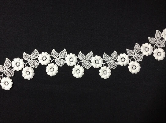 5.3cm exquisite milk fibre embroidery lace trim,XERY-DC0519C