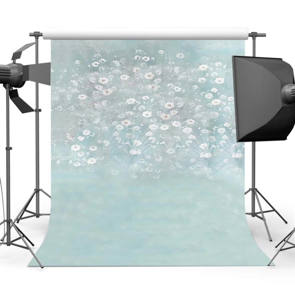 

Newborns Backdrop for Photography Background Baby Blue Flower Photo Background for Studio Props CM-3901