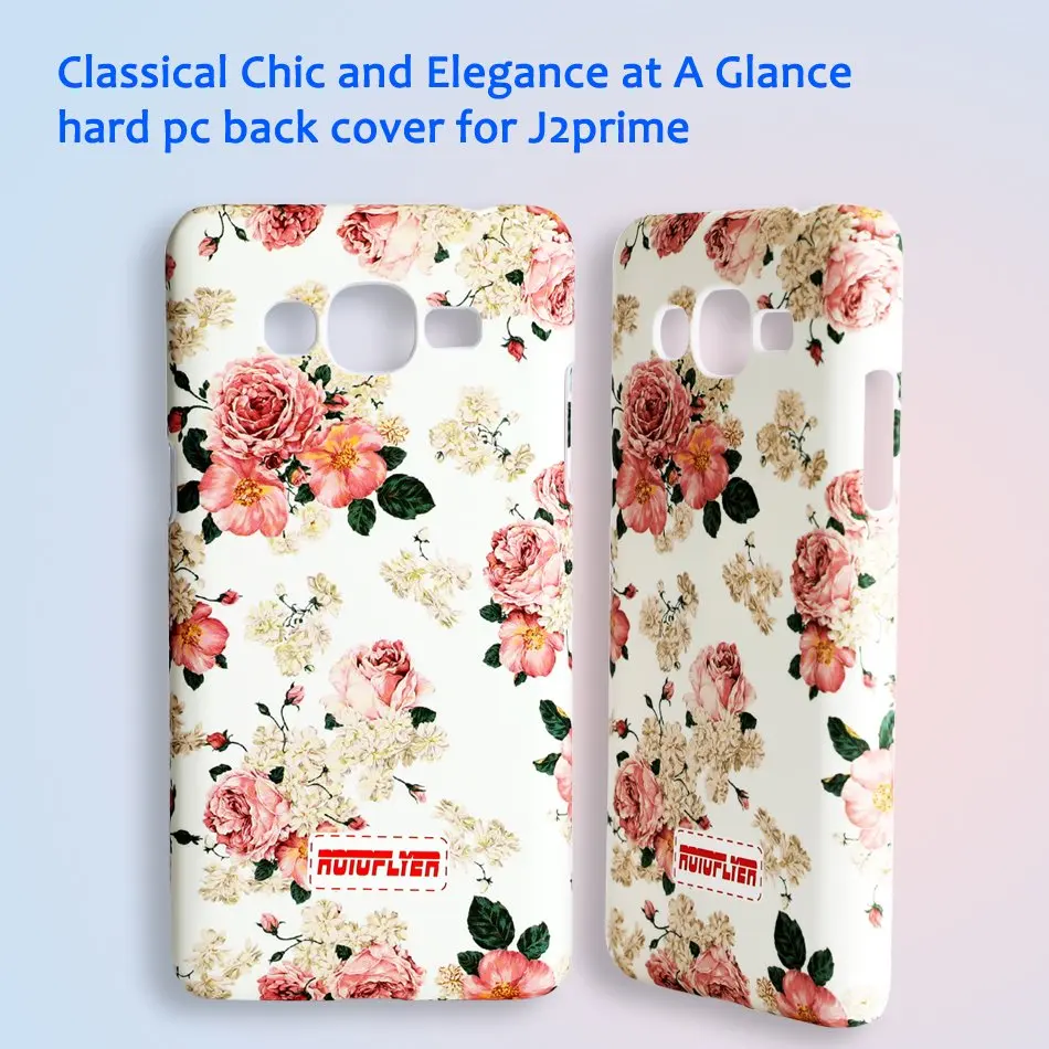 Luminous Indie Pop Flower Hard Back Cover Case for Samsung Galaxy J2 Prime Classic Floral for Girls Smooth Touchm for SM-532F