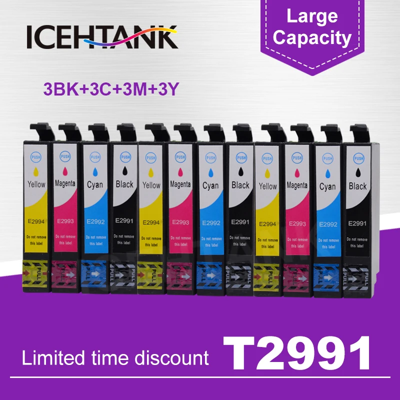 Compatible 29XL T2991 Full Ink Cartridge For EPSON XP-255 XP-257 XP-352 XP-355 XP-452 XP-455 XP 255 257 352 355 452 455 Printer