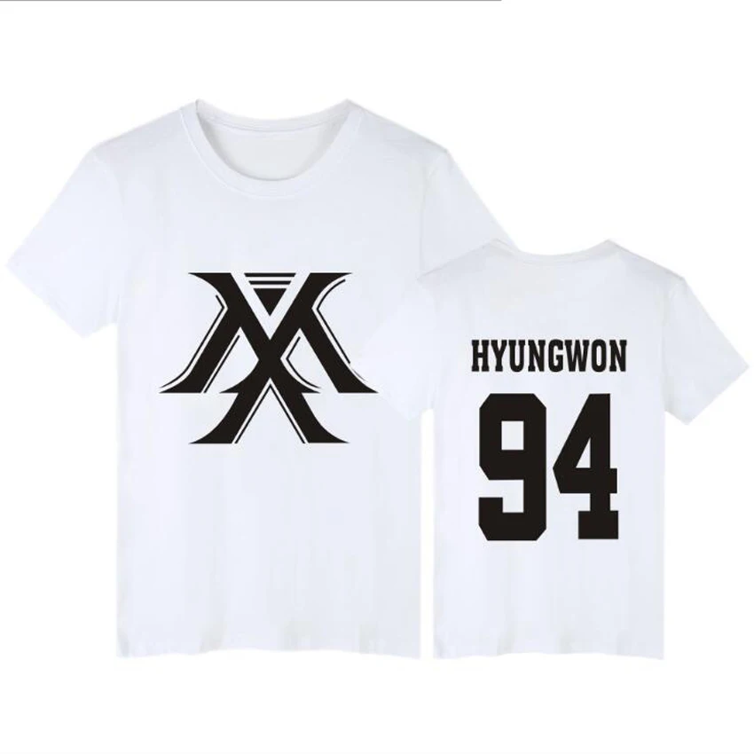 Camisa Monsta X KPOP I.M JOOHEON MINHYUK SHOWNU WONHO Short Sleeve T-Shirt Women Tshirt Tee Shirt Femme k-pop Couple Clothes 4XL