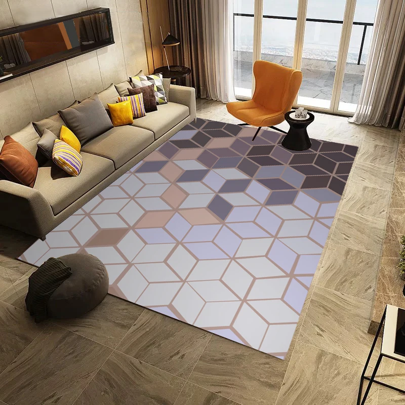 Modern Dream Colour Geometric Carpets for Living Room Bedroom Area Rugs Anti-slip Fashion Kitchen Large Size Mat/Rug Kids Carpet