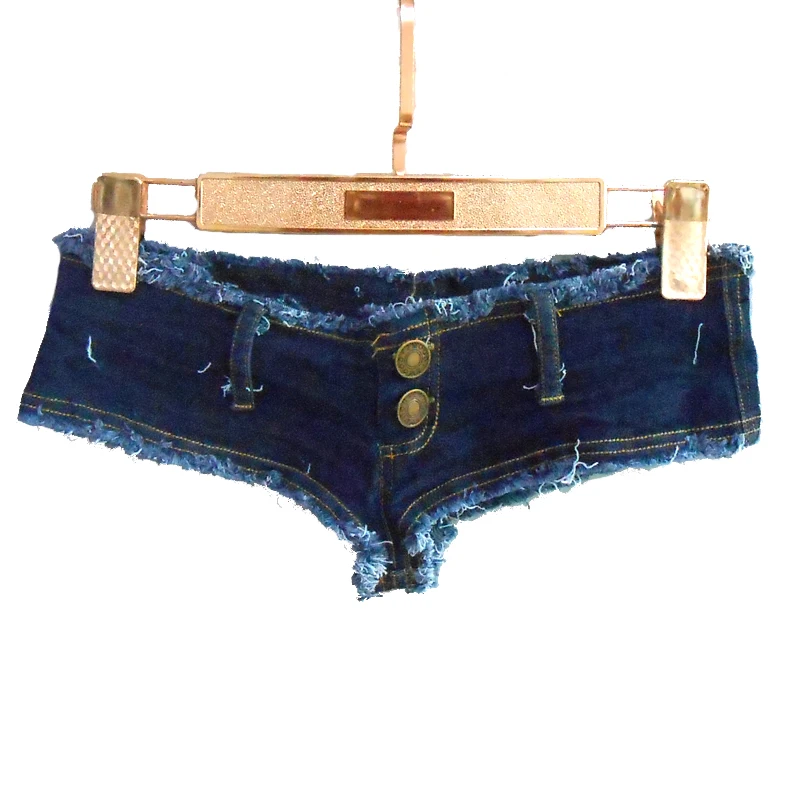 Modny frędzel niski wzrost talii seksowne, krótkie wysokie cięcie Denim Booty seksowne dżinsy szorty Vintage śliczne mikro Mini krótka sukienka do klubu FX35