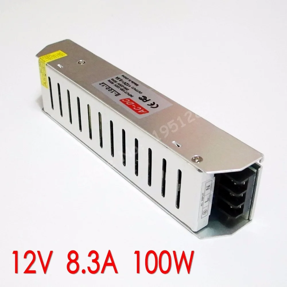 

High quality Safety 12V 8.3A 100W LED Driver AC 110V 220V Adapter for LED strip 3528 5050 Switching Power Supply