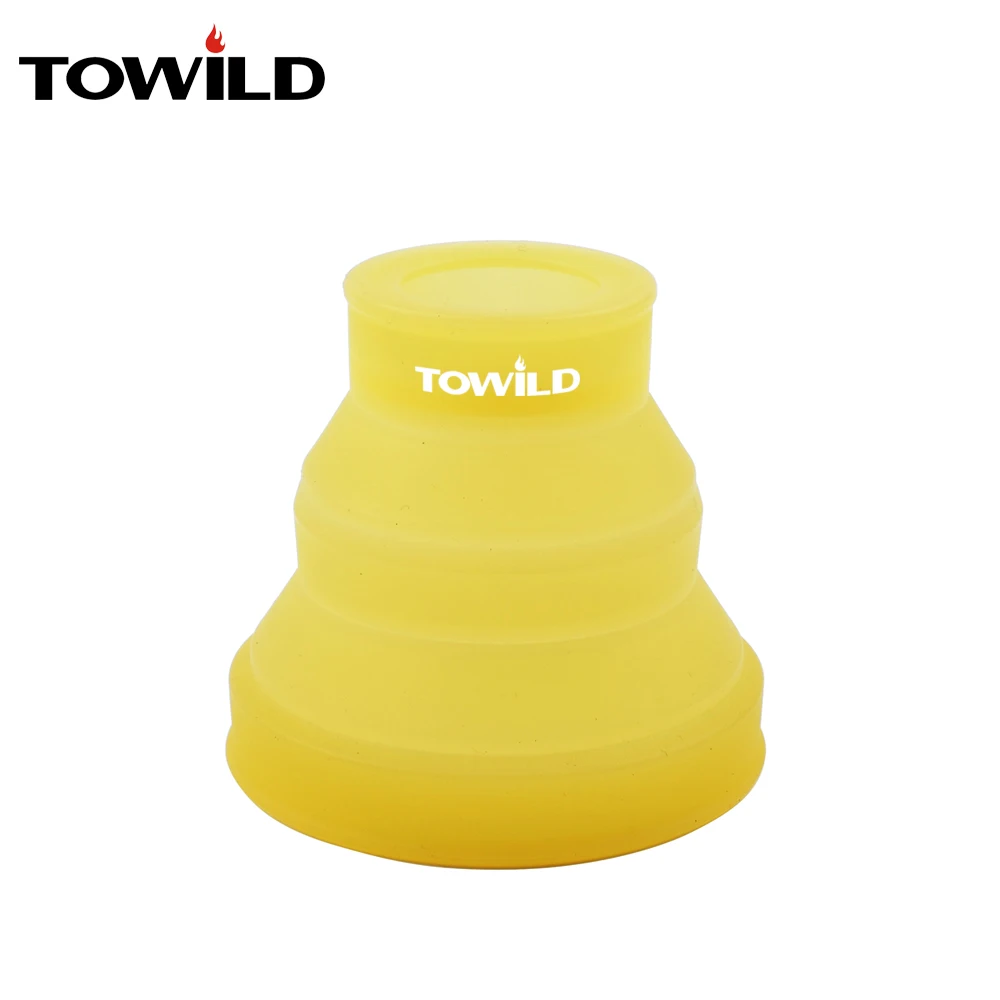 TOWILD bici bicicletta della luce della torcia della torcia elettrica Lanterna Pieghevole Diffusore & Tazza di silicone del commestibile per la