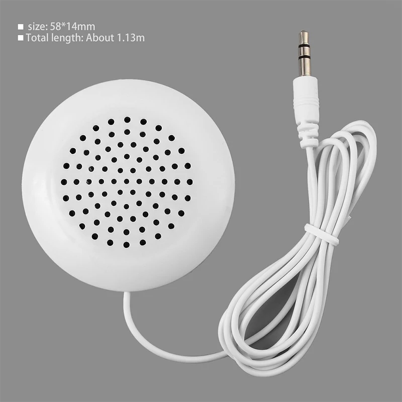 Kebidu Mini Speaker White 3.5mm Portable Speakers Aux Loudspeaker Smartphone Player Handsfree for Phone Touch CD Sleeping Use