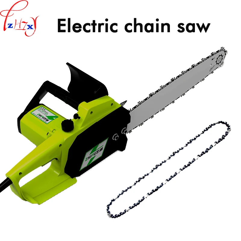 Household high power multi-function chain saw woodworking logging electric saw handheld electric chain saw 220V 1PC