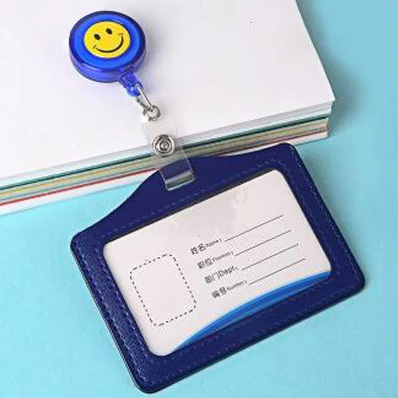 10 pcs/lot Retractable Reel ID Badge Lanyard Name Tag Key Card Holder Belt Clips Office Supplie badge holder