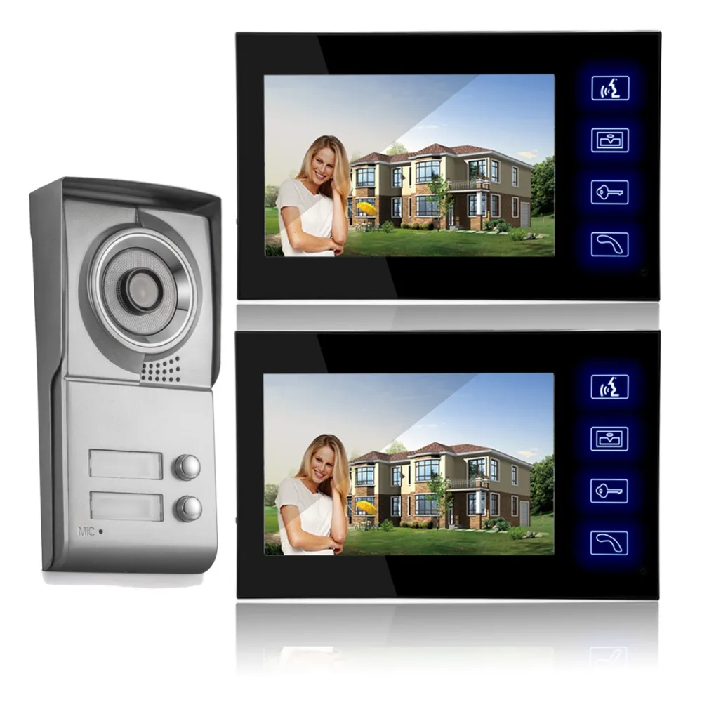 

SYSD 7 inch Color Video Door Phone Intercom Doorbell System Kit IR Camera Doorphone Monitor Intercom Night View