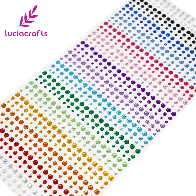 Lucia Crafts Colorful  Self Adhesive Nail Rhinestones DIY Phone Car Decoration Stickers Scrapbooking    C0801