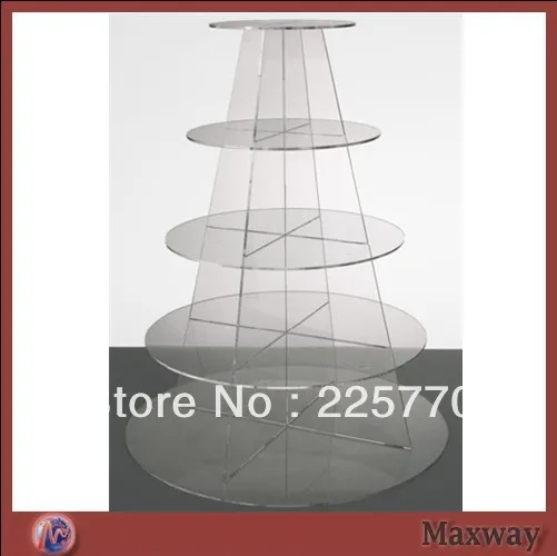 

Round 5 tiers acrylic decorating wedding cupcake stand