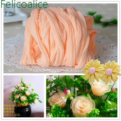 20pcs Multicolor Nylon Stocking DIY Flower Making Material Handmade Craft Accessory Wedding Home Nylon Stocking Flowers