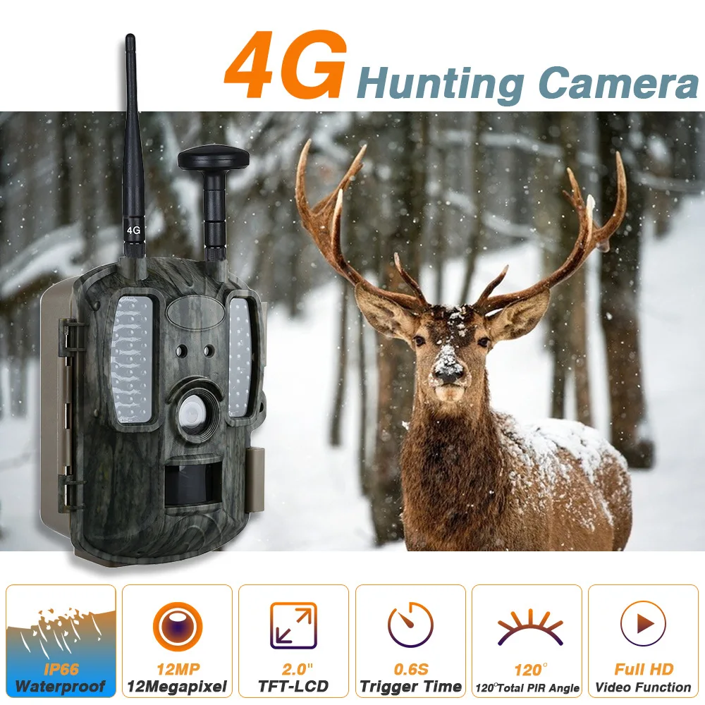 New BL480LP Full HD 1080P Hunting Camera 4G GSM GPS APP Control Outdoor Waterproof 2 inch display inside Video Recorder IR lamp