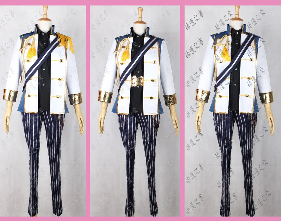 

Ensemble Stars Knights Tsukasa Suou Izumi Sena Leo Tsukinaga Arashi Narukami Ritsu Sakuma Cosplay Costume top+coat+pant+gloves