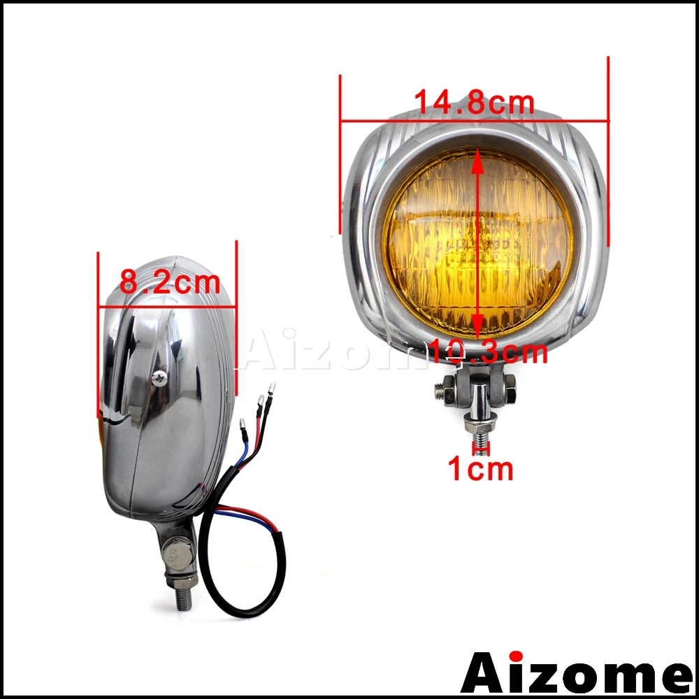 Motorcycle Sealed Beam Electroline Vintage Headlight For Harley Dyna Sportster Custom Headlamp Bobber Chopper Retro Headlight