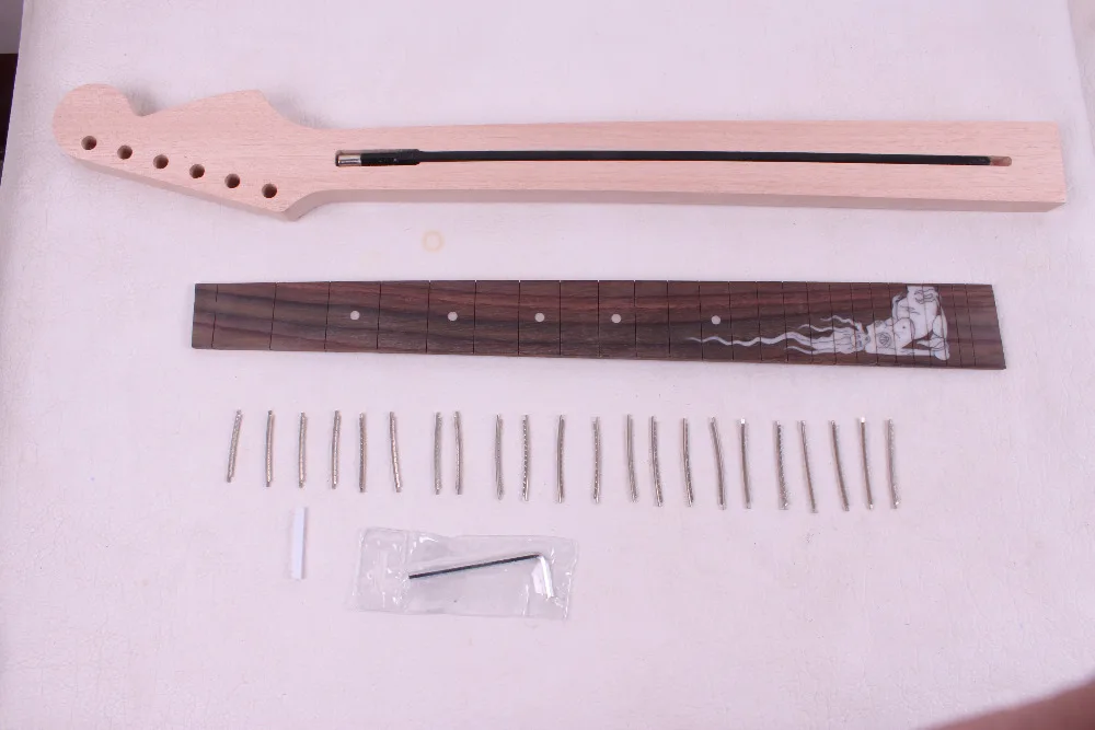 one unfinished electric guitar neck mahogany made and  rose wood fingerboard Bolt on 22 fret 003#