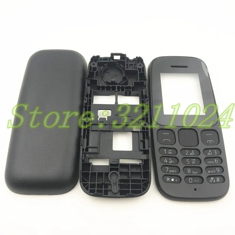 Full Housing Case Cover For Nokia 105 2017 Facing Frame+Back Cover +English Keypad