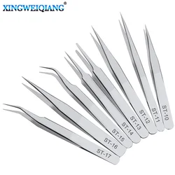 1 PC Precision Tweezers Stainless Steel Anti-staticTool DIY