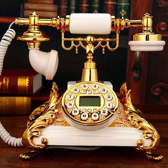 GSM SIM Card cordless Phone 900 MHz 1800MHz Europe style vintage  red white Wireless Telephone home office house made of resin