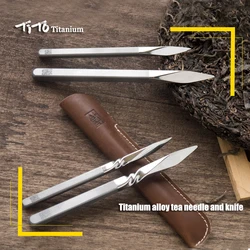 TiTo Titanium Tea Cone Needle For outdoors Breaking Prying Tea Brick Professional Tool