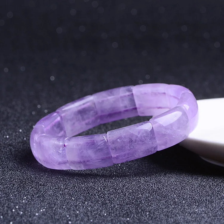 natural crystal violet crystal bracelet hand row female lavender amethyst purple jade bracelet manufacturers selling