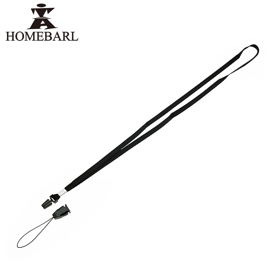 

Портативный нейлоновый ремешок HOMEBARL, 100 шт./лот, 45 см, шейный шнур для удостоверения личности, держатель для сотового телефона, держатель для ключей, веревка для детей, студентов