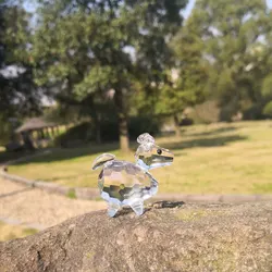 Crystal Cute Sheep Figurines Craft Lovely Crystal Animal Ornament Home Table Decorations Great Kids Gifts