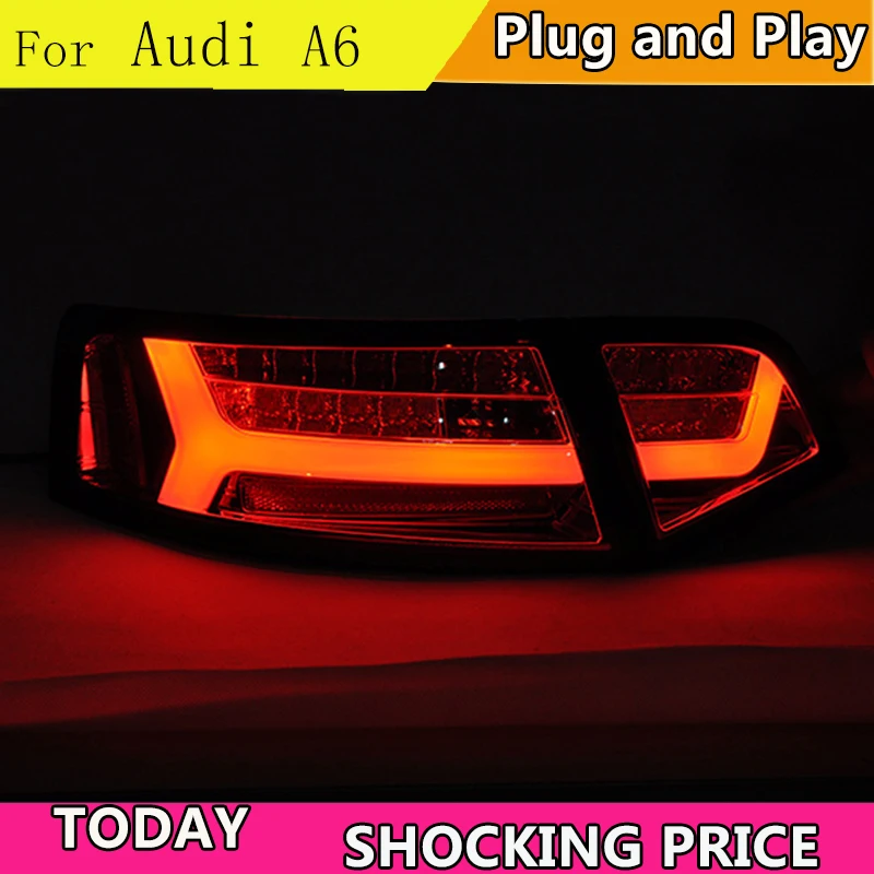 doxa Car Styling for au di A6 Taillights 2009-2012 for A6 LED Tail Lamp Rear Lamp DRL+Brake+Park+Signal led lights