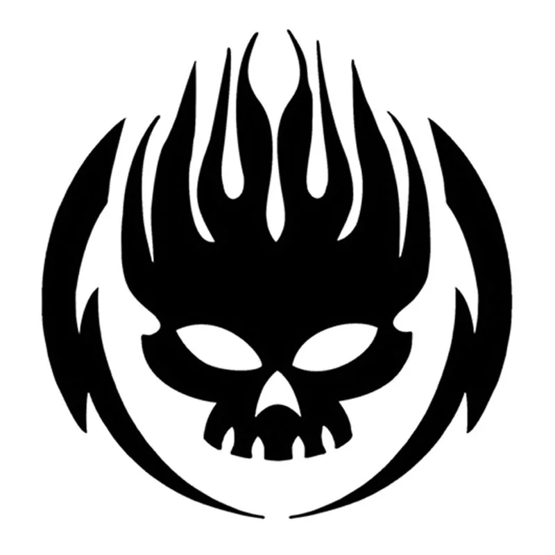 

Car stying 13*14CM Classic Flame Skull Car Decorative Stickers Motorcycle Automobile Glass Sticker Decal Accessories Jdm