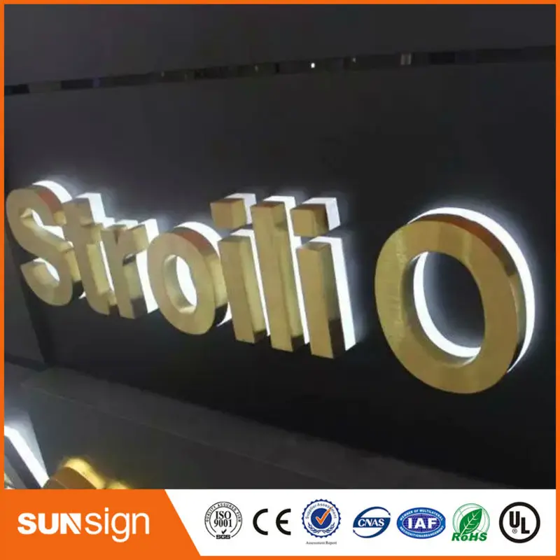 Rvs Logo Teken Outdoor Verlichting Letters Led Light Up Letters
