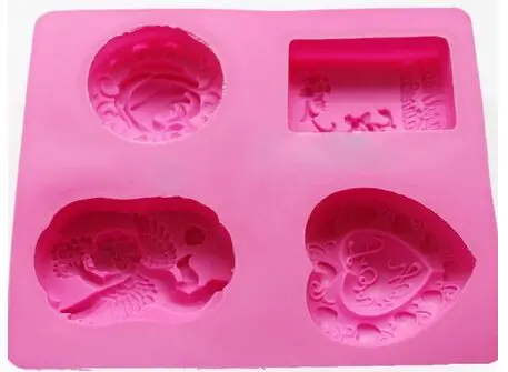 

Soap Silicone Mold Candle Making for Homemade 4 Cavities Crafts Hand-size
