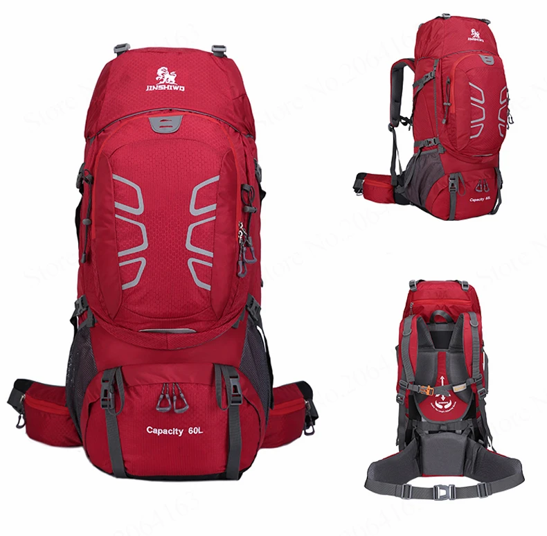 60L Wasserdicht Klettern Wandern Outdoor Rucksack Frauen & Männer Tasche Camping Bergsteigen Rucksack Sport Bike Reisetaschen – Detail 12