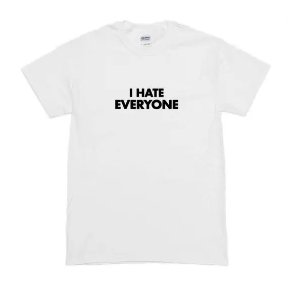 Sugarbaby I Hate Everyone T-Shirt Short Sleeve  moletom do tumblr T shirt Fashion Casual Tops Tee High quality Drop ship