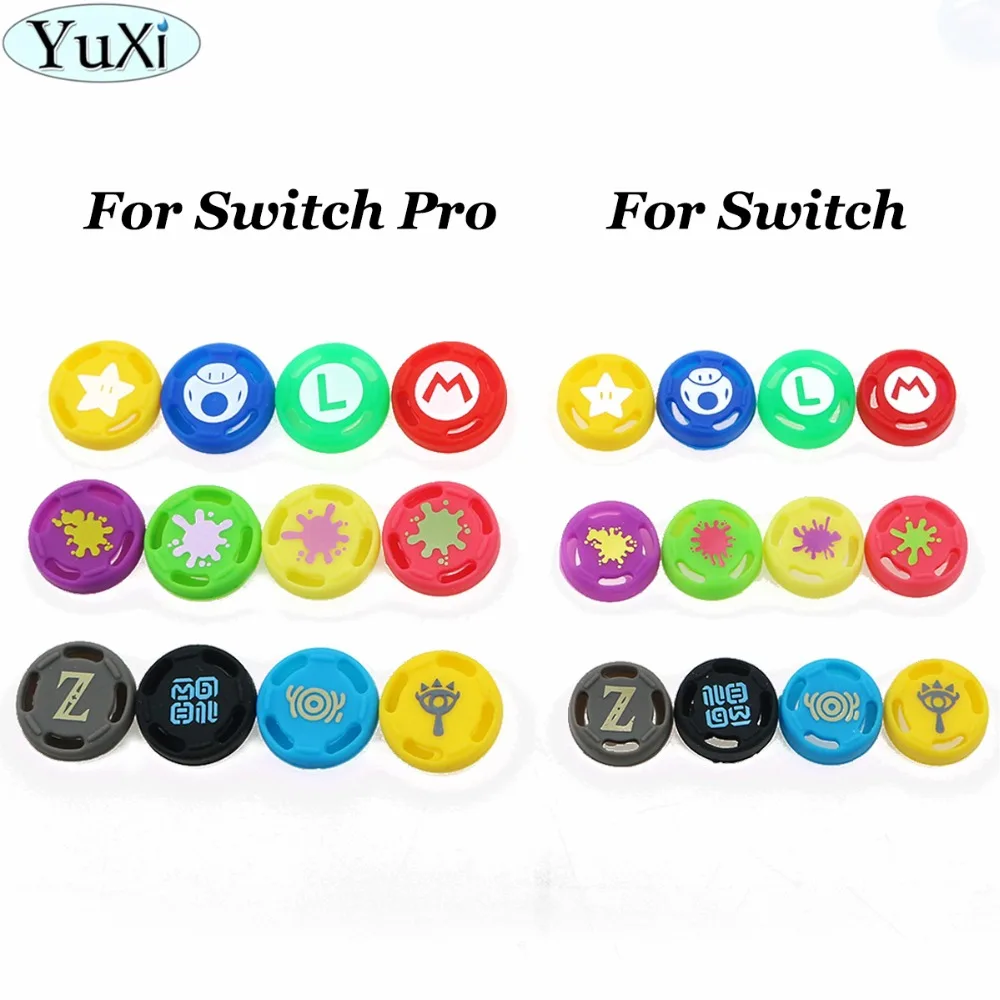 YuXi 4pc For Switch Joy Con Thumb Grip Caps For Switch Pro Controller Joystick Cap Analog Stick Button For PS4 for XBOX 360