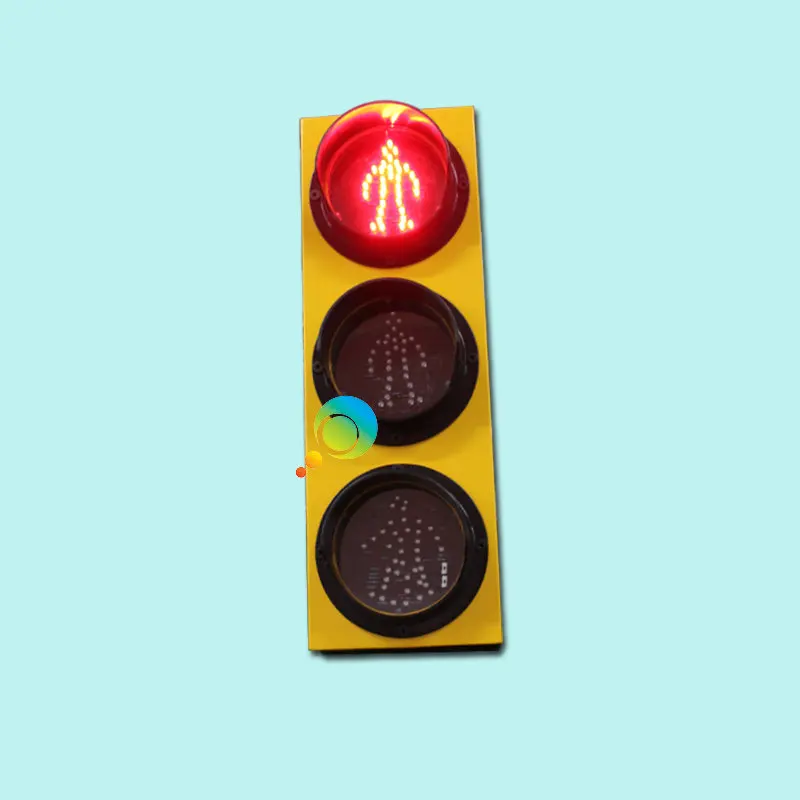 Exclusive design 125mm school teaching red green yellow pedestrian traffic light with folding pole