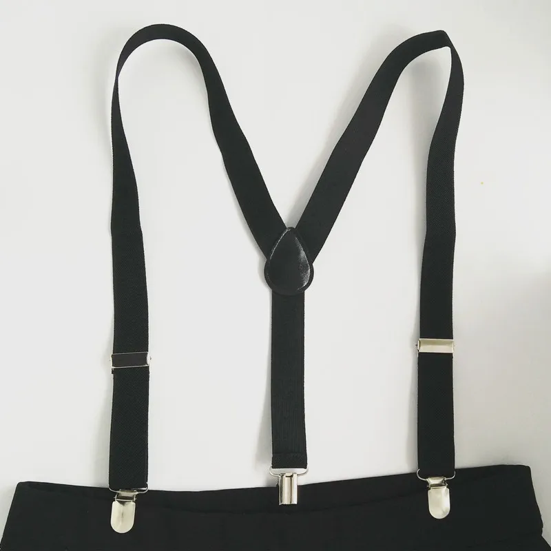 Women Suspenders Hot-selling 2.5*100cm Adjustable Elastic 3 Clips men shirt match suspender Braces Min.10pcs BD001-L