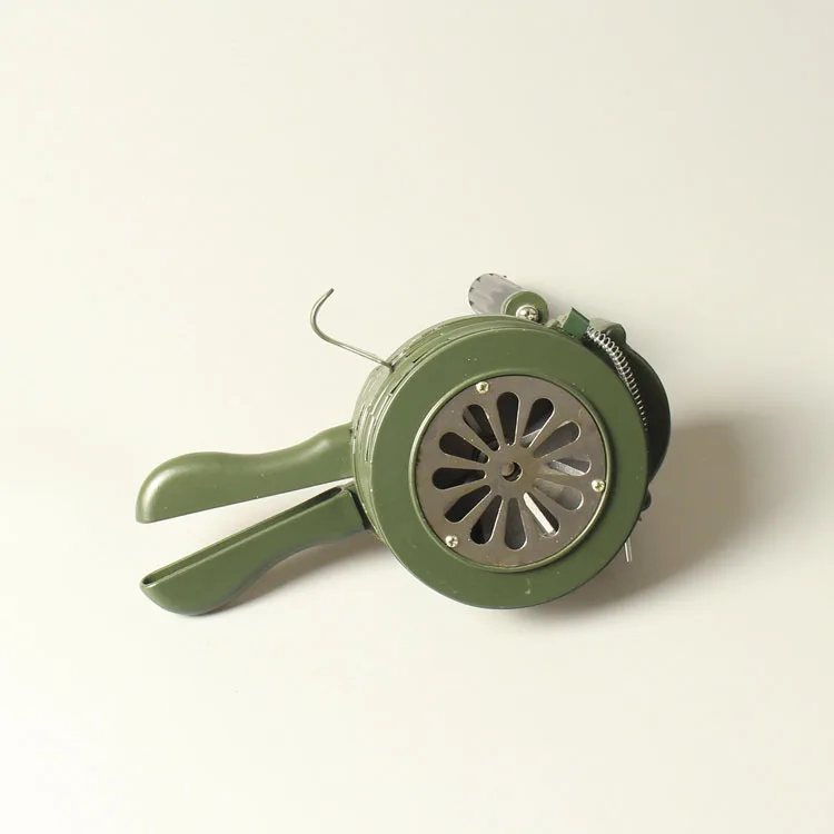 Safurance Green Aluminium alloy Crank Hand Operated Air Raid Emergency Safety Alarm Siren Home Self Protection Security